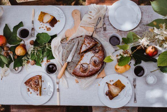 Kurpitsa-päärynäkakku. Gluteeniton.