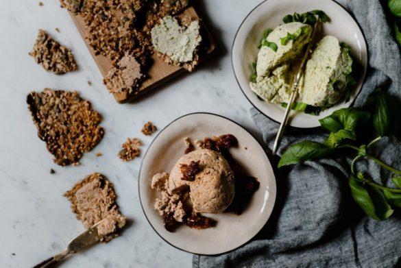 Terveellinen tofutuorejuusto. Vegaani