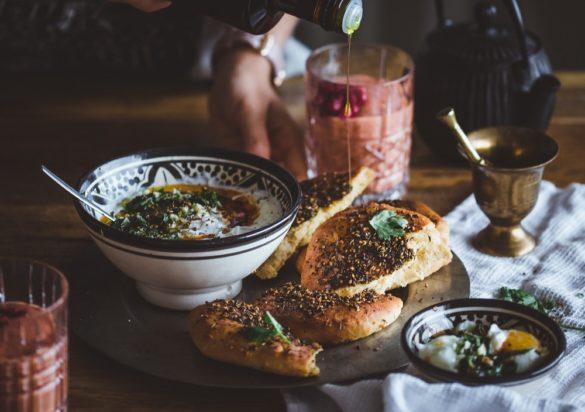 Manakish-za'atarleivät.