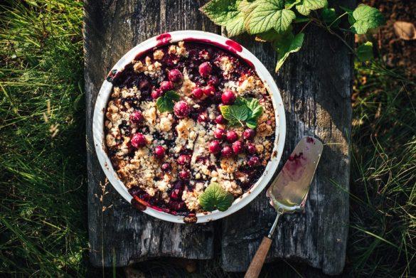 Karviaismarjapiirakka- Vegaaninen