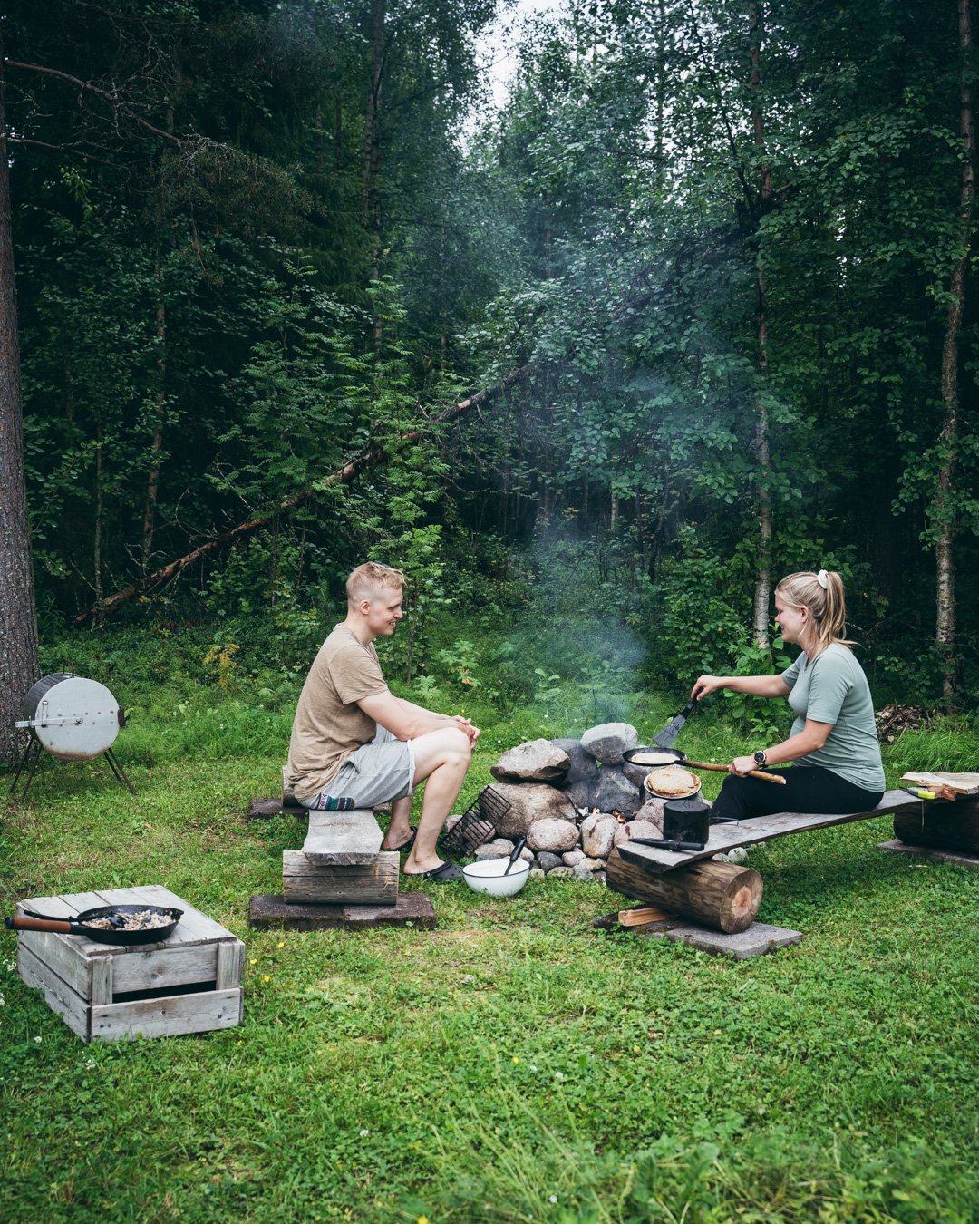 Nuotiopaikan rakentaminen 