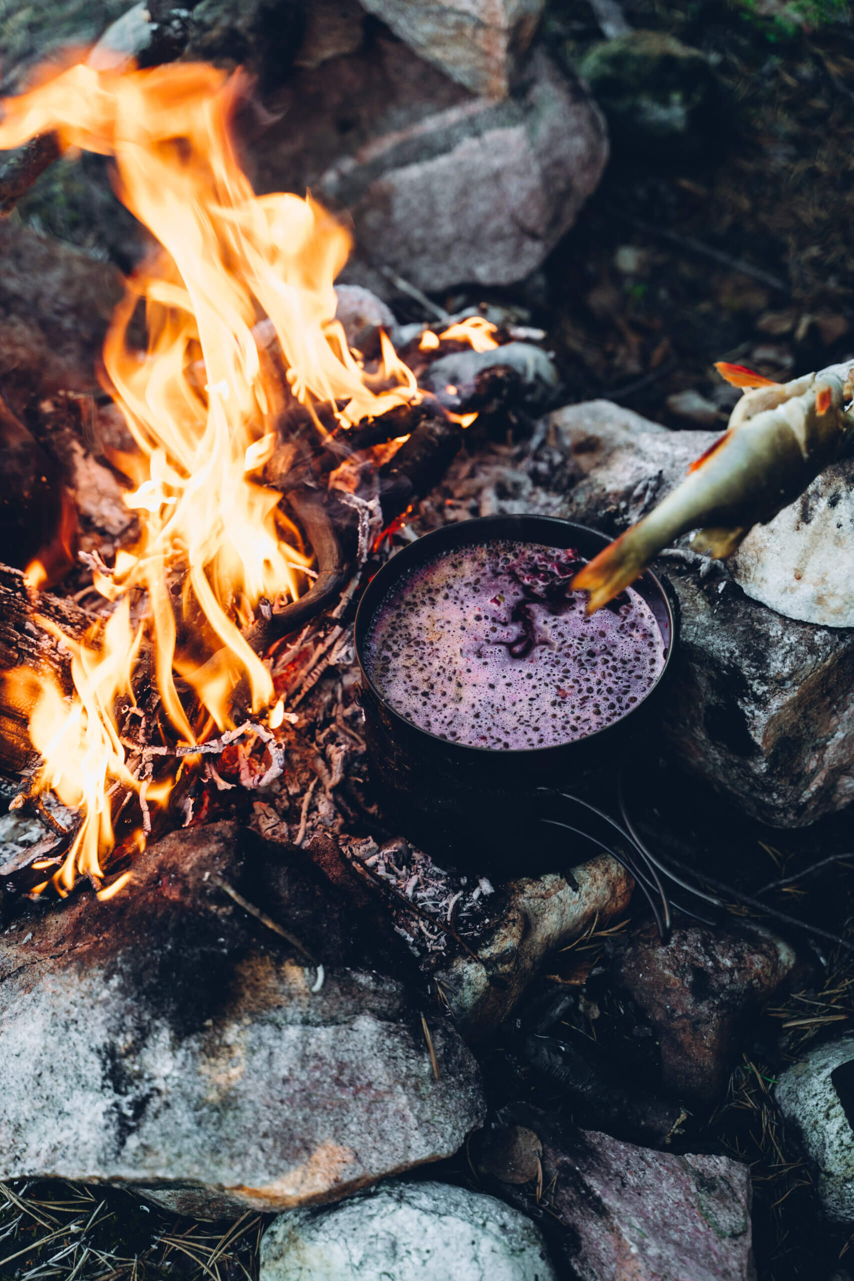 Retkiruokaa nuotiolla