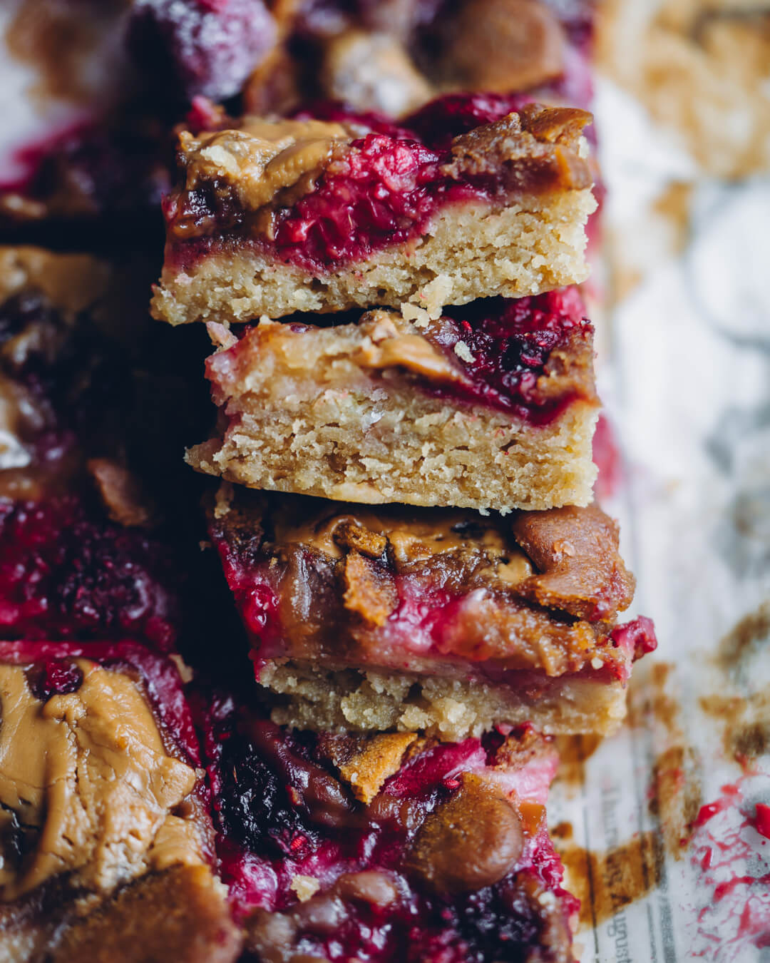 Biscoff-vadelmablondiet. Vegaaninen