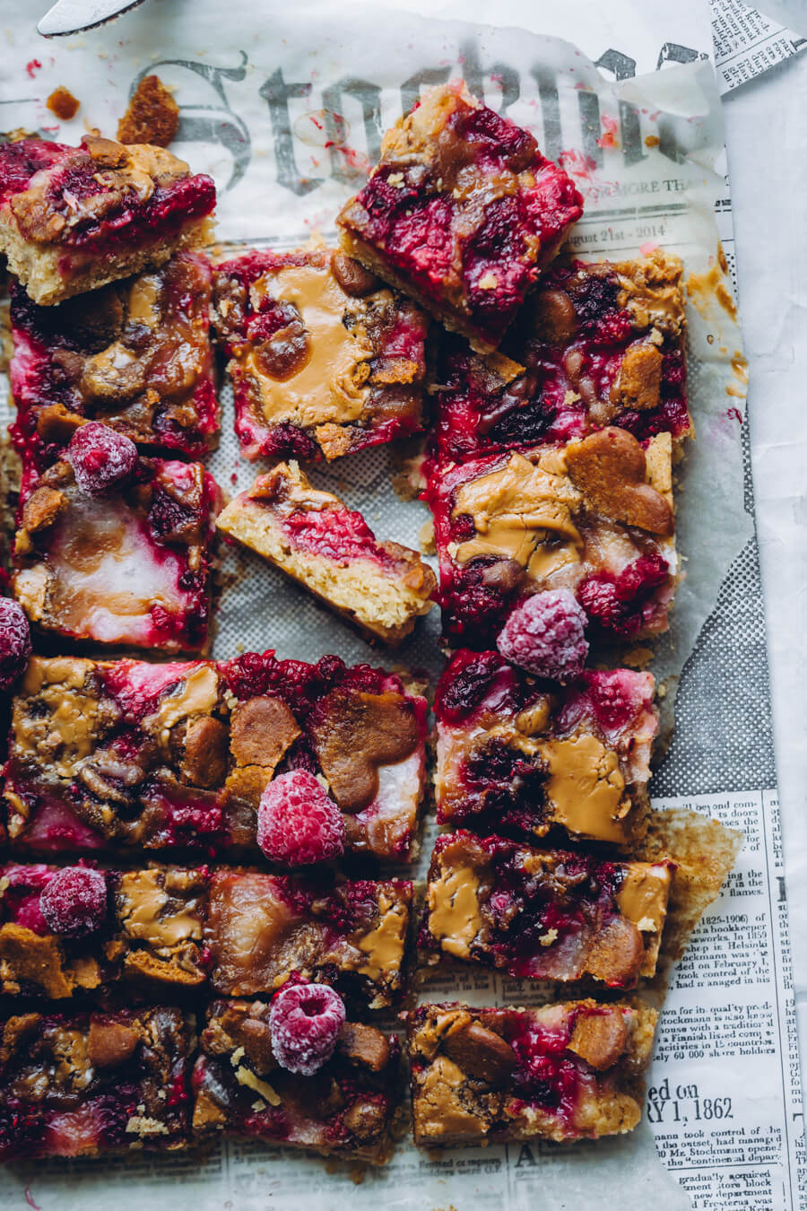 Biscoff-vadelmablondiet. Vegaaninen
