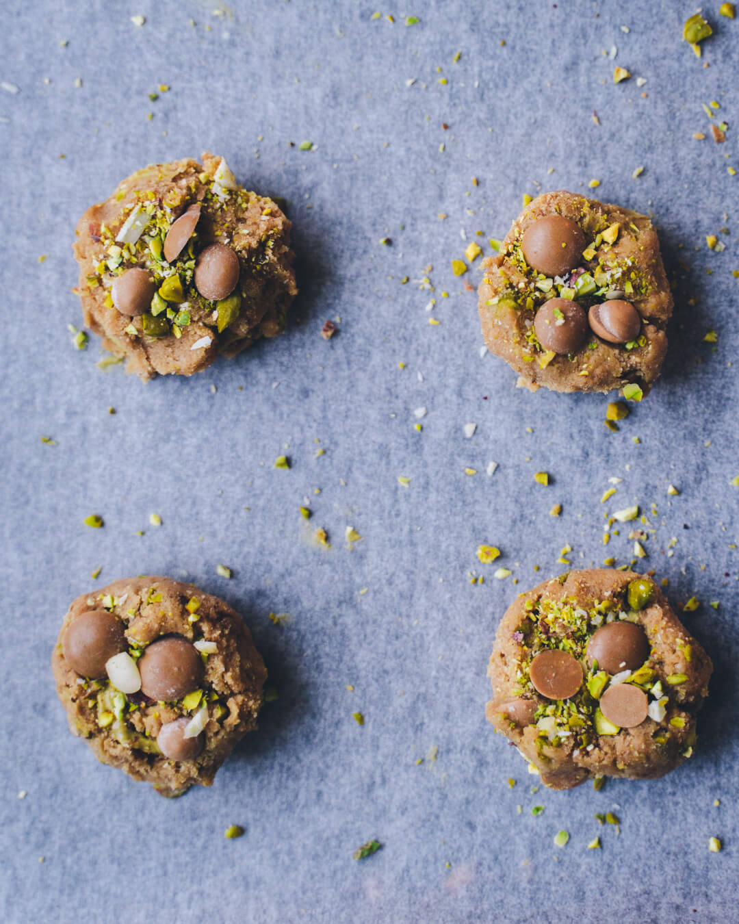 Pistaasikeksit. vegaaninen