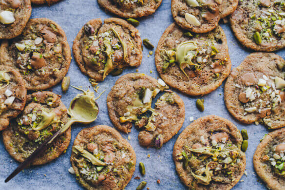 Pistaasikeksit. Vegaaninen