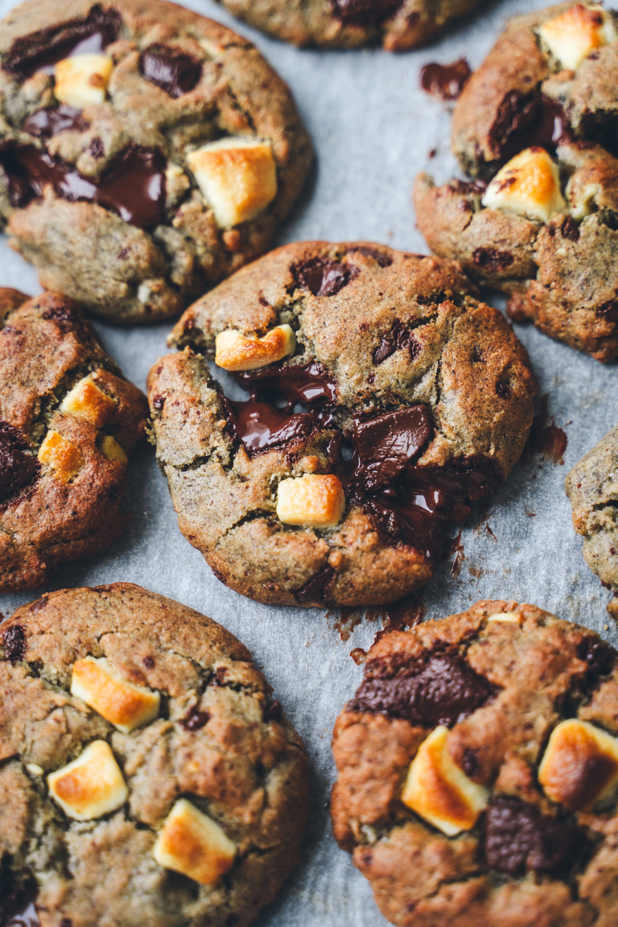 Härkäpapu-suklaahippukeksit. Vegaaninen