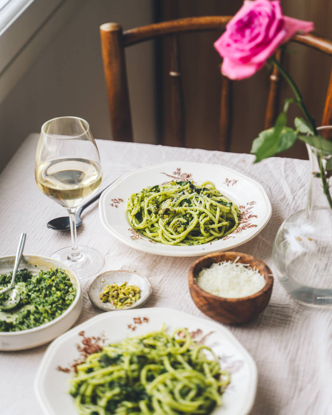 Pistaasipasta. Vegaaninen