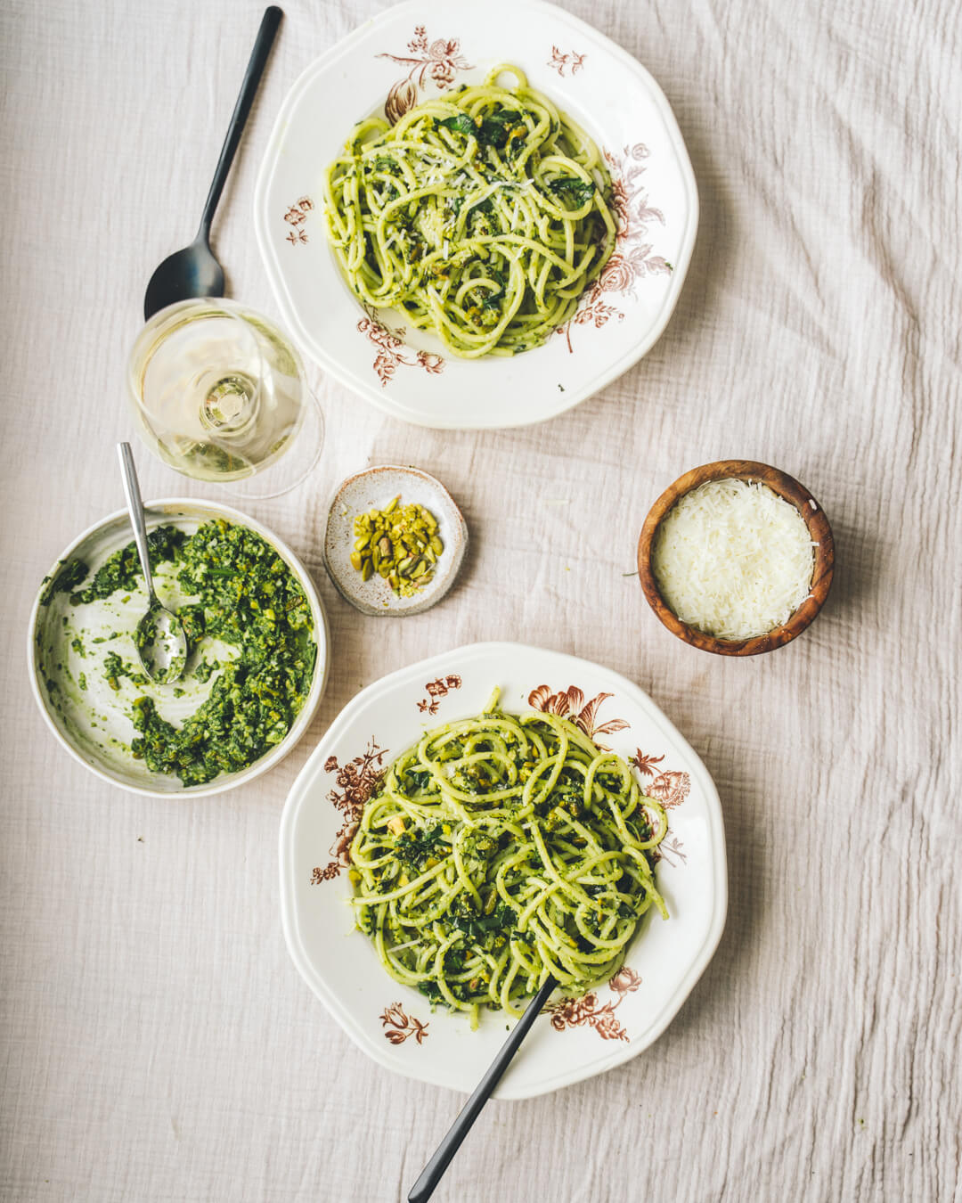 Pistaasipasta. Vegaaninen