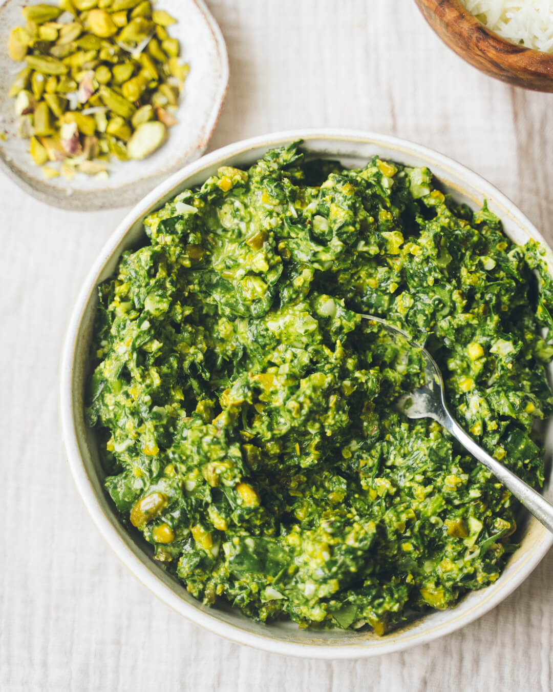 Pistaasipasta. Vegaaninen