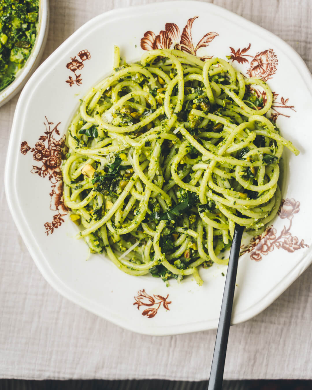 Pistaasipasta. Vegaaninen