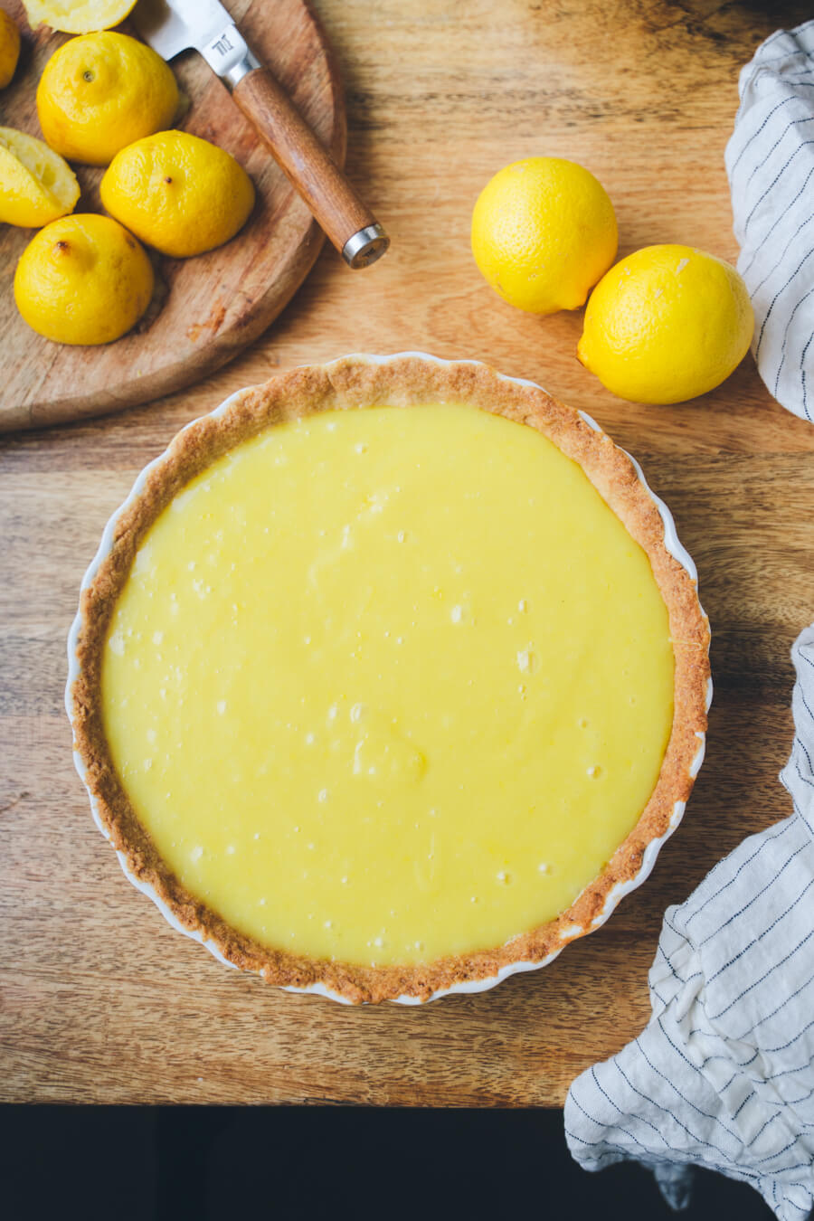 Sitruuna-marenkipiirakka. Vegaaninen