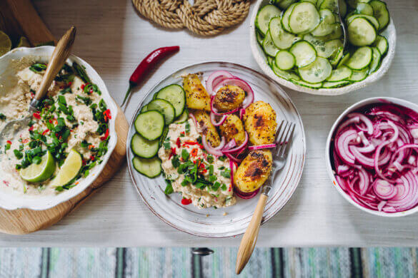 Aasialainen tofuskagen.