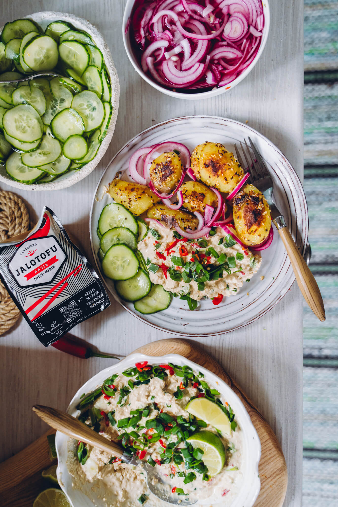 Aasialainen tofuskagen. 