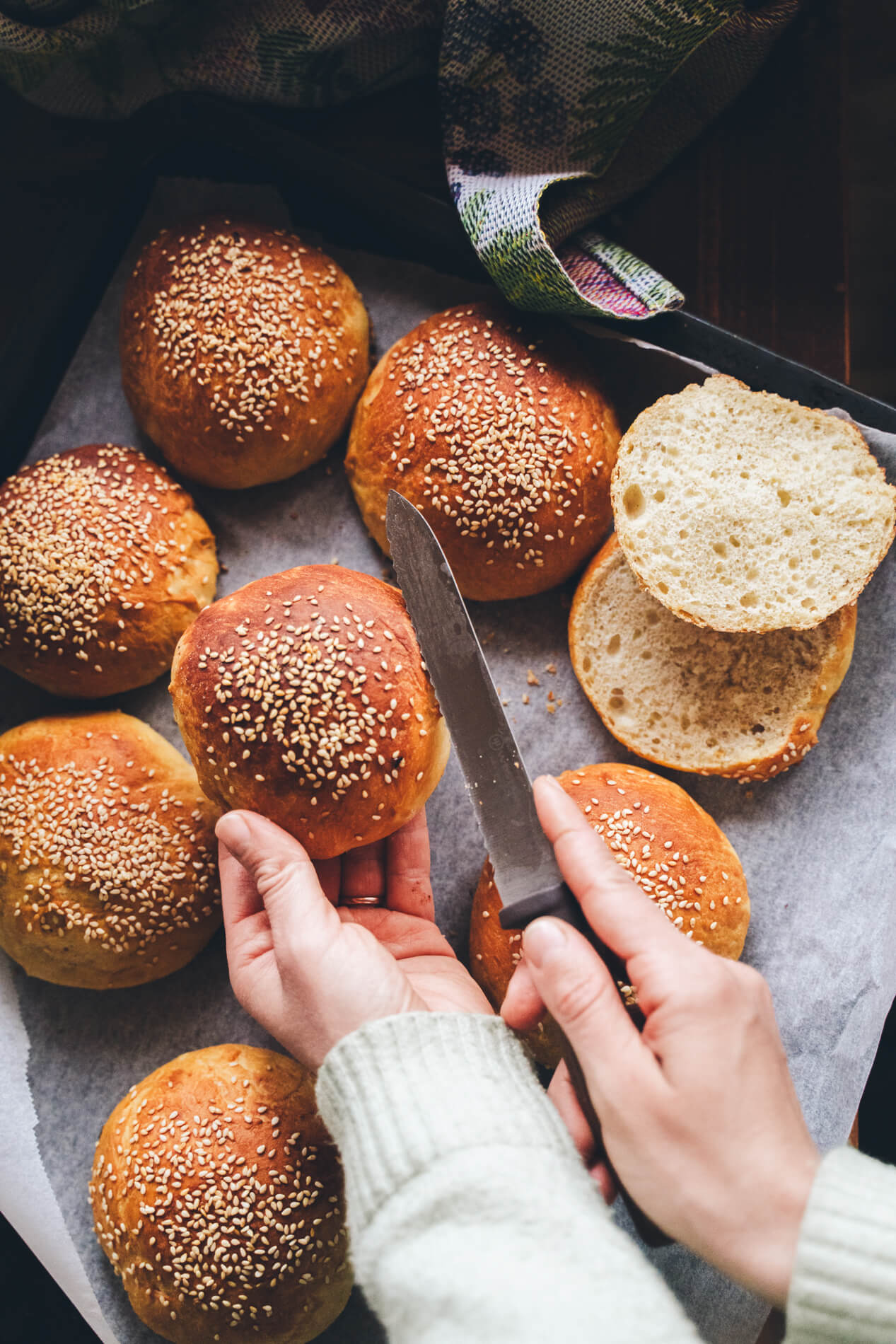 Vegaaniset hampurilaissämpylät