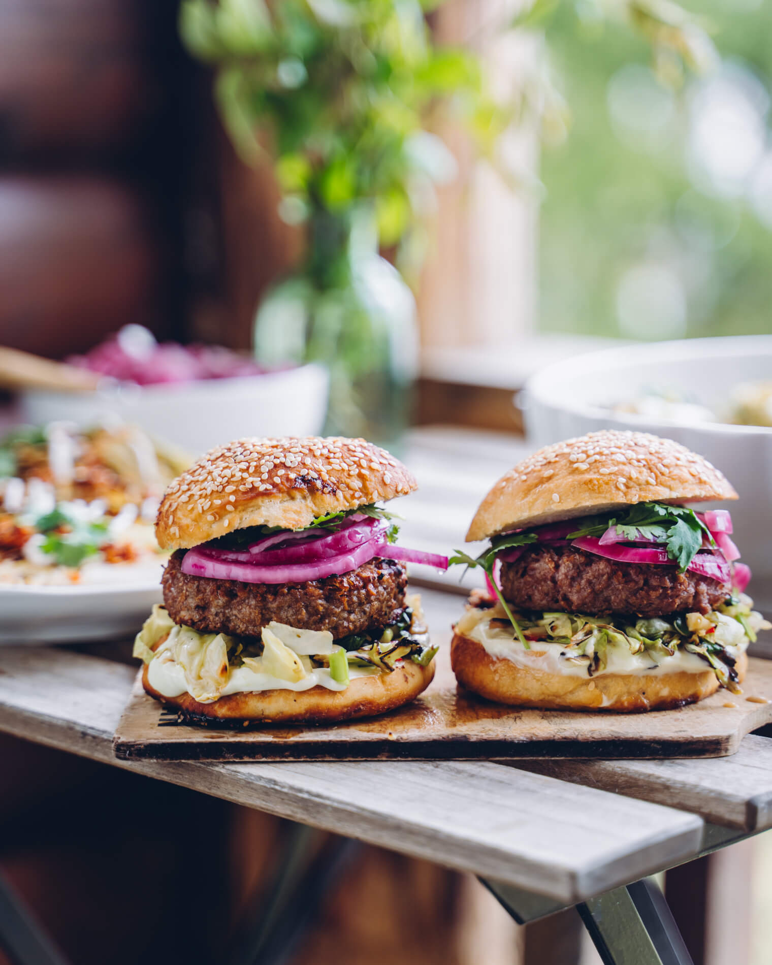 Wasabihampurilaiset. Vegaaninen