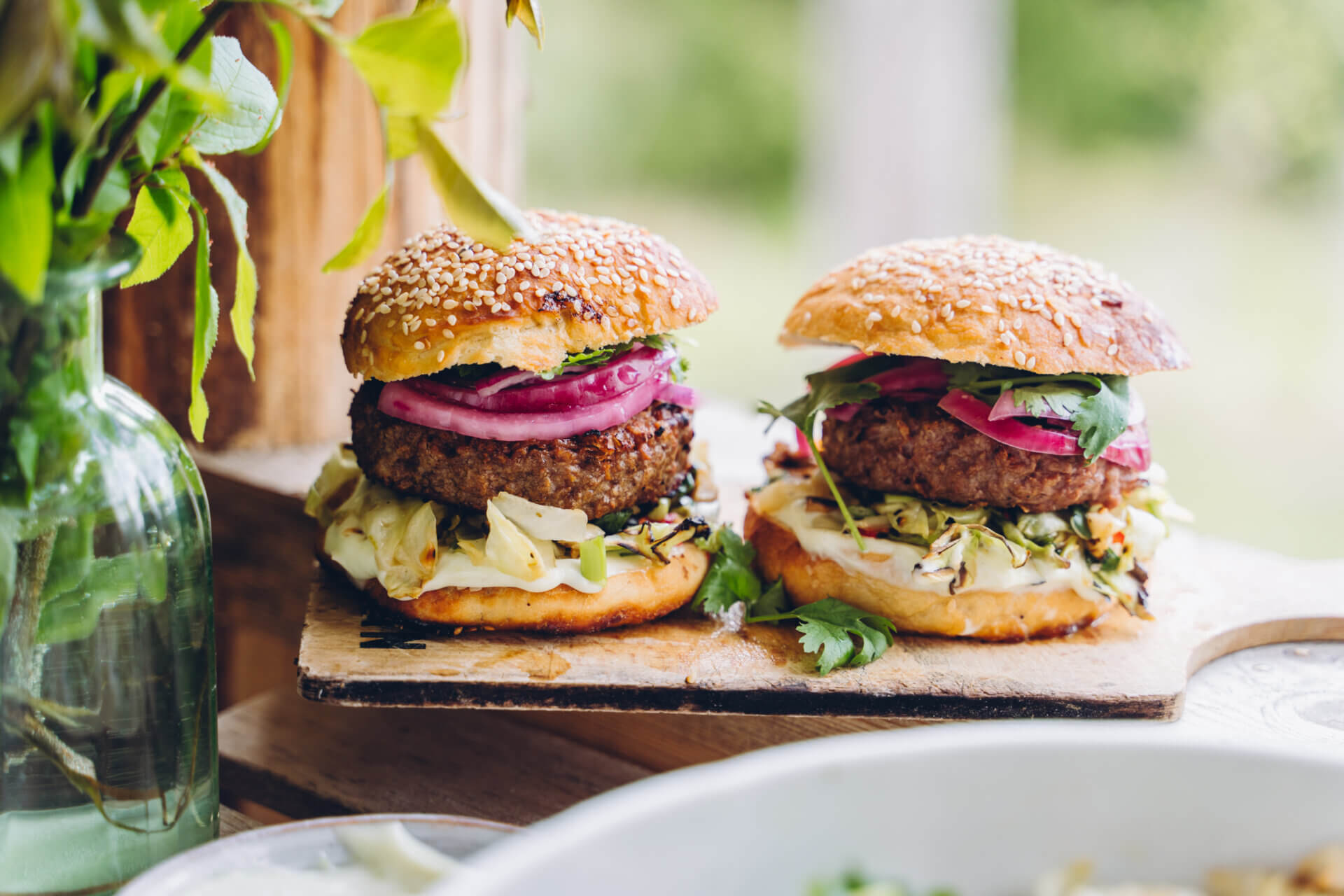 Wasabihampurilaiset. Vegaaninen