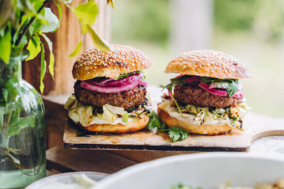 Wasabihampurilaiset. Vegaaninen