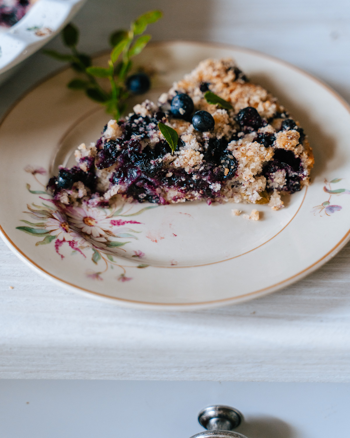 Mustikkapiirakka. Vegaaninen