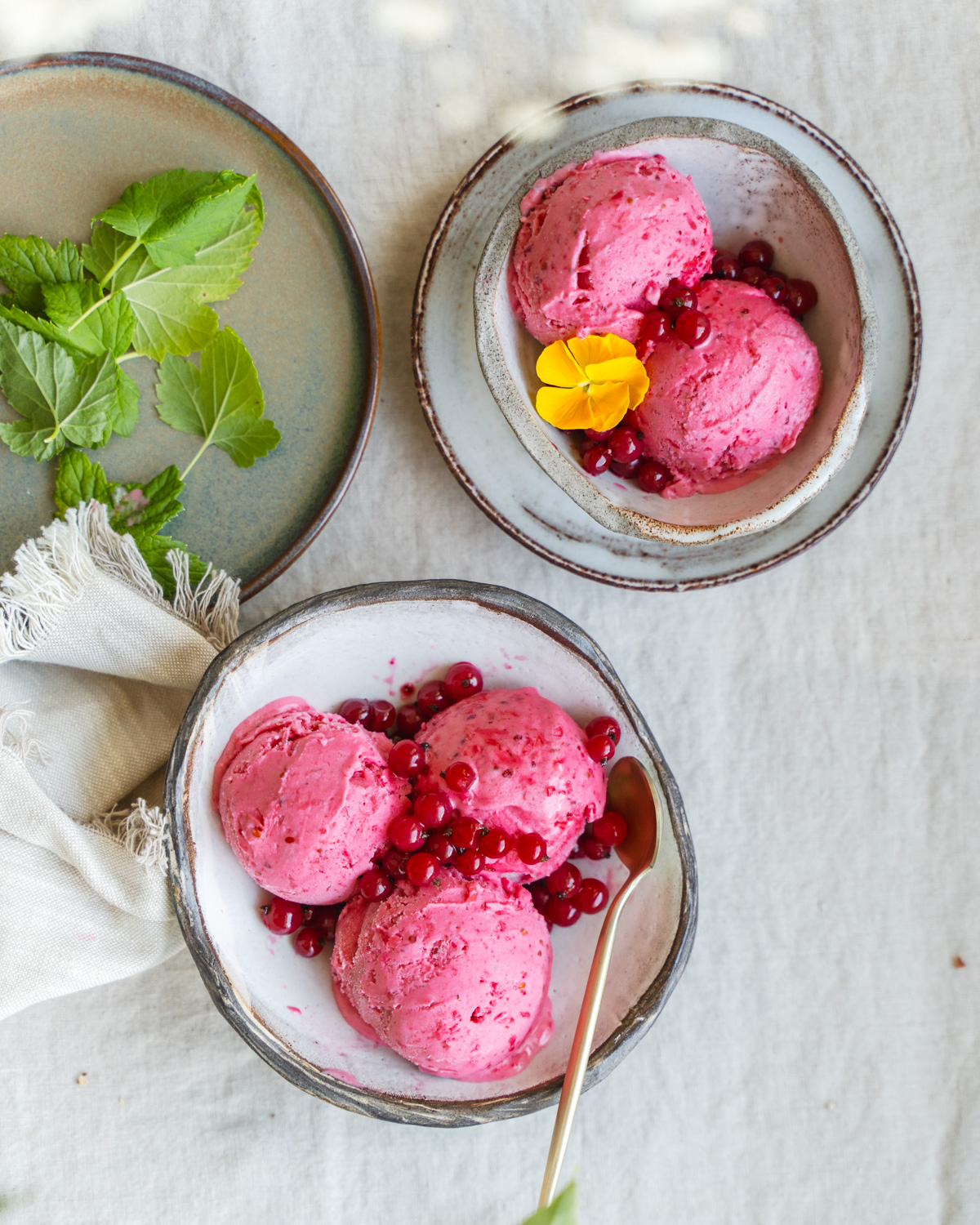 Punaviinimarjajäätelö. Vegaaninen