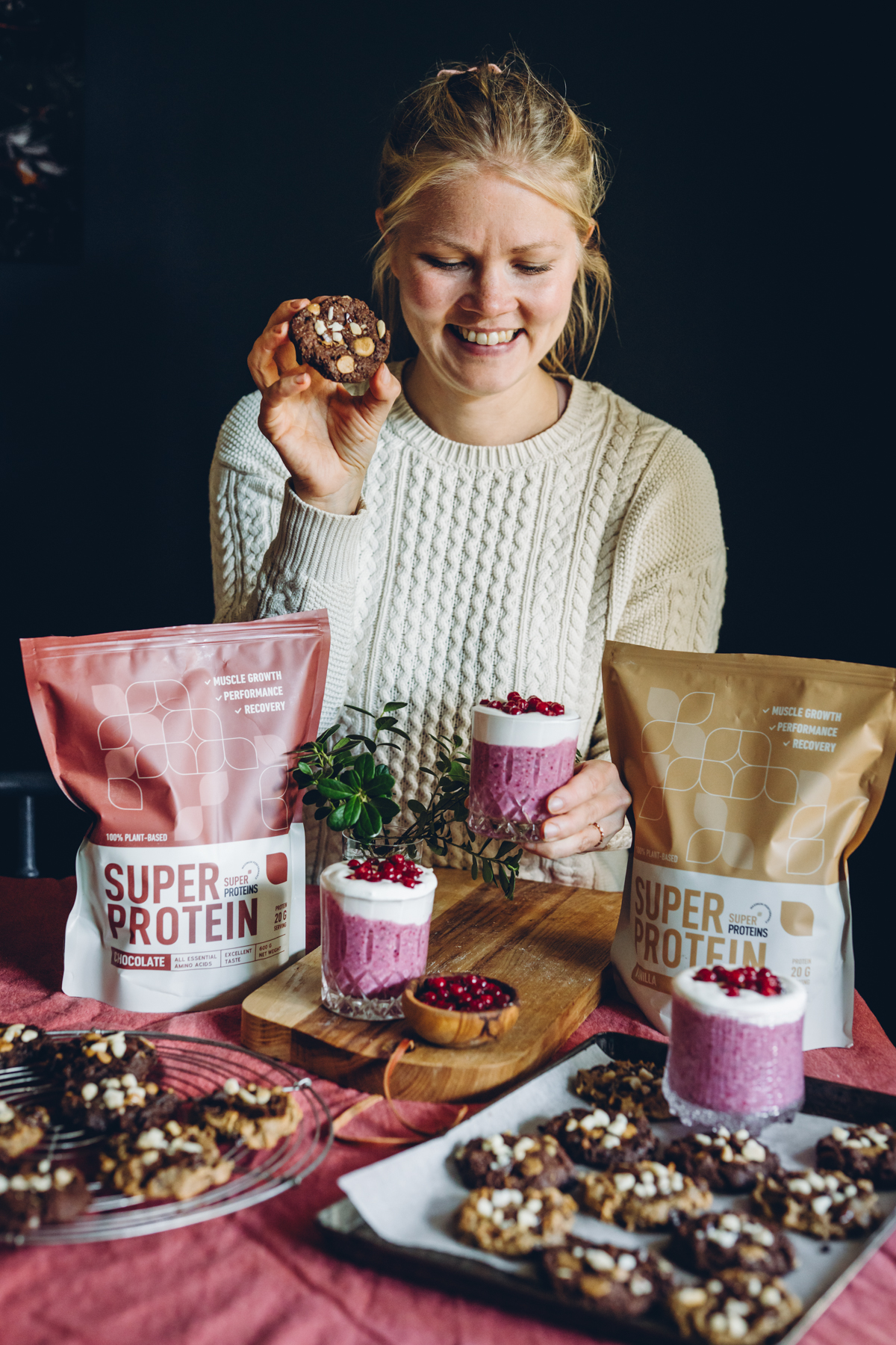 Proteiinikeksit. Vegaaninen