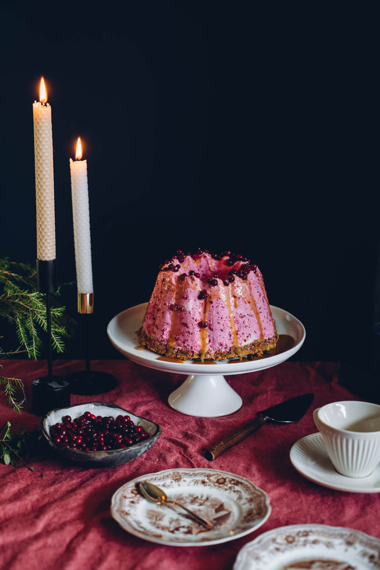 Puolukkajäädyke. Vegaaninen