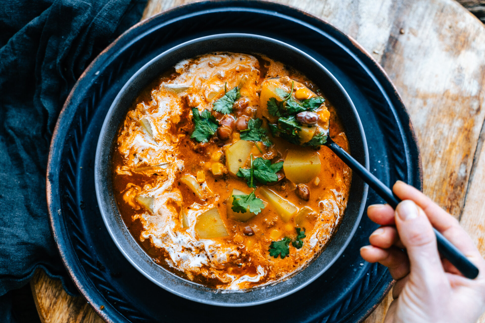 Cowboy-keitto. Vegaaninen