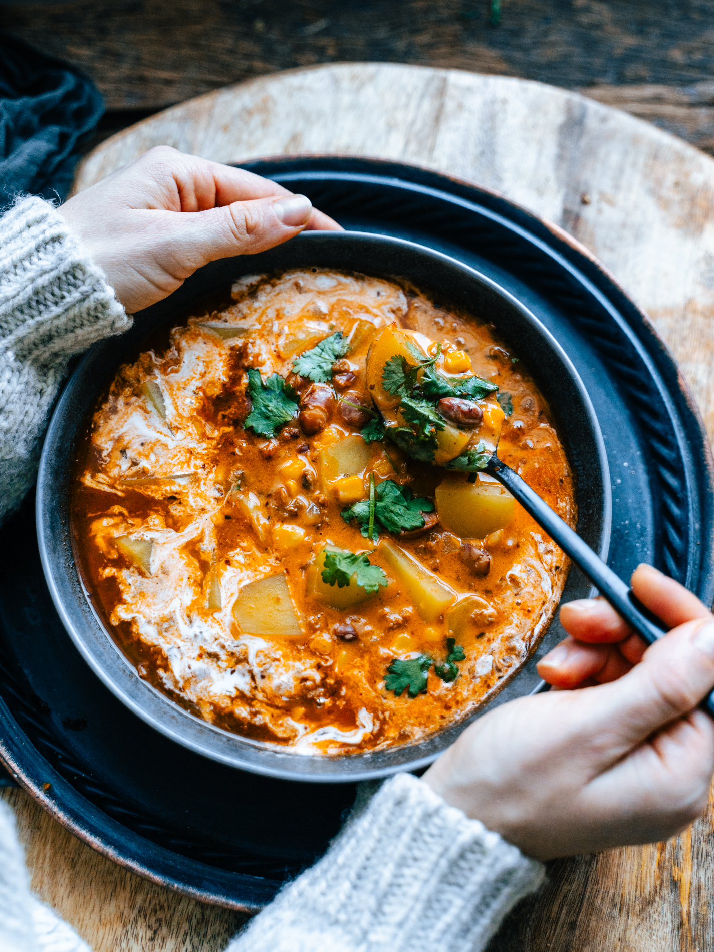 Cowboy-keitto. Vegaaninen