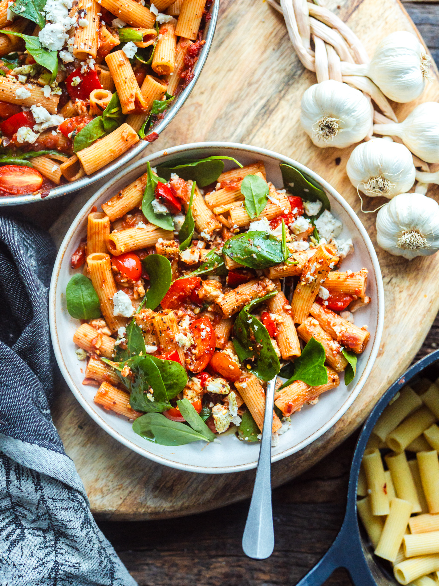 Gochujang pasta. Vegaaninen