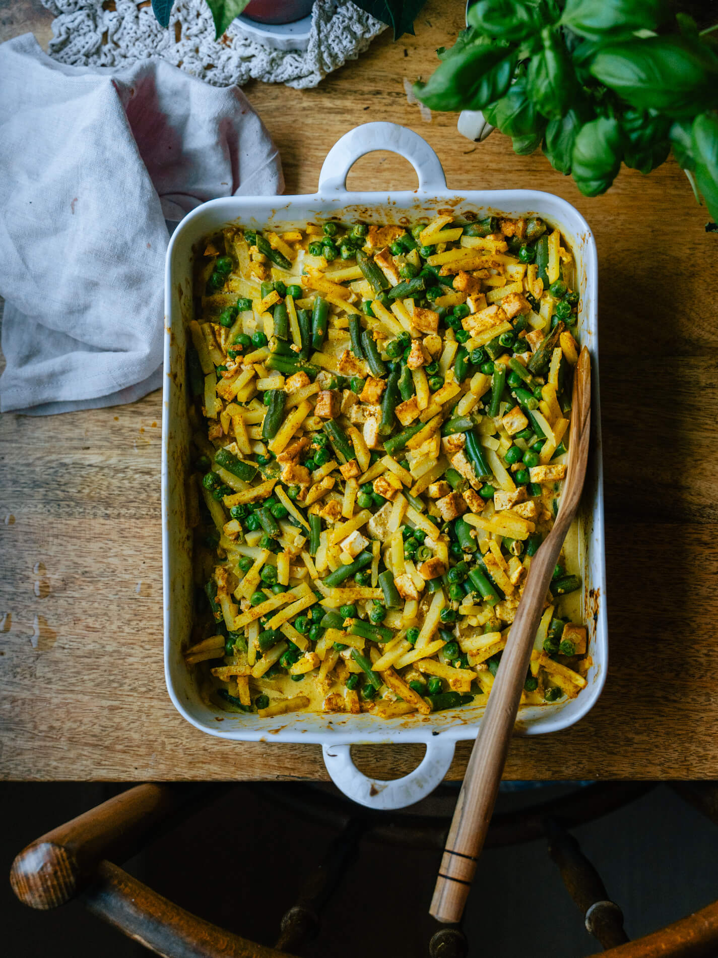 Kanaton kiusaus. Curry-Tofukiusaus. Vegaaninen