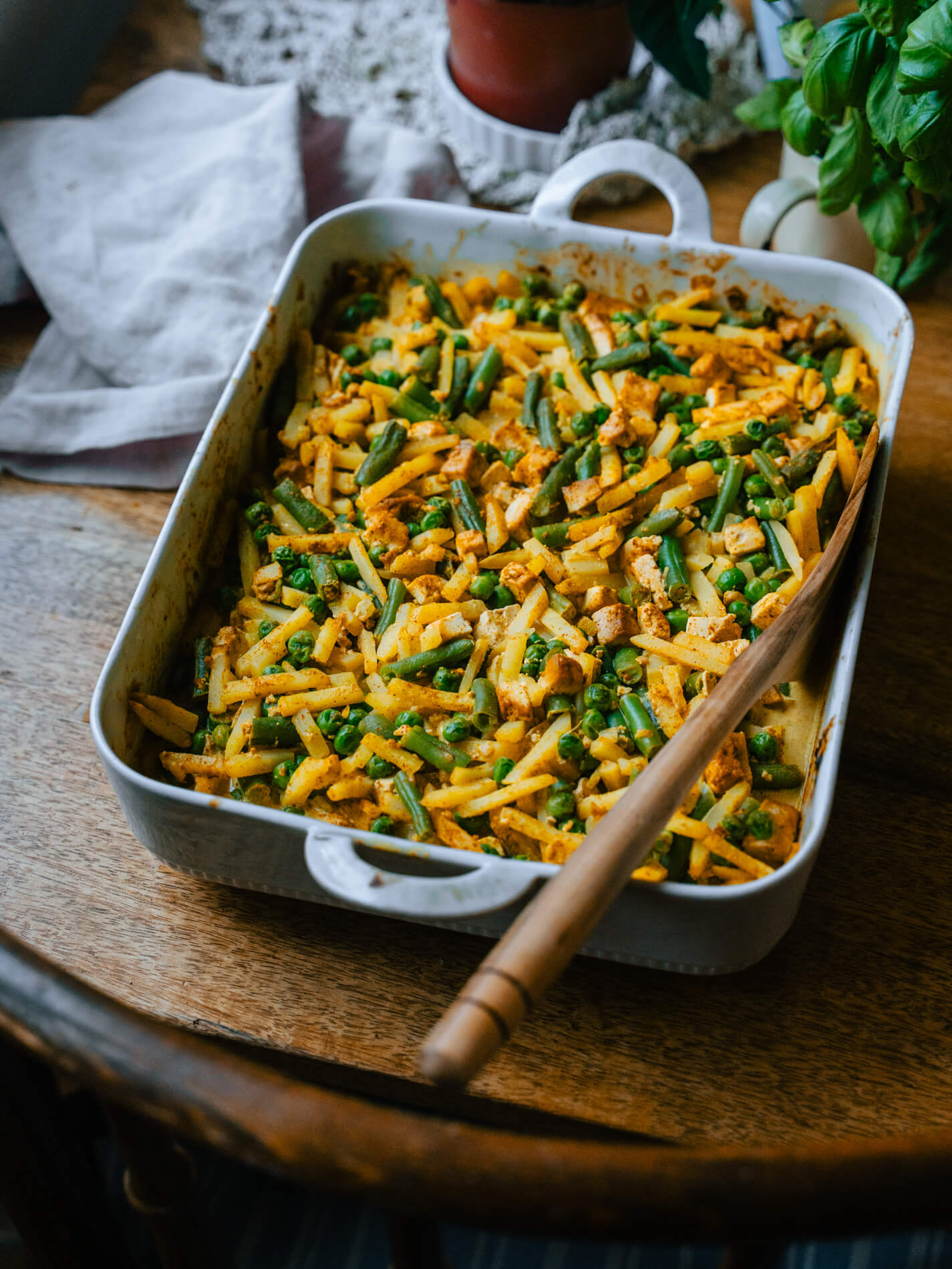 Kanaton kiusaus. Curry-Tofukiusaus. Vegaaninen