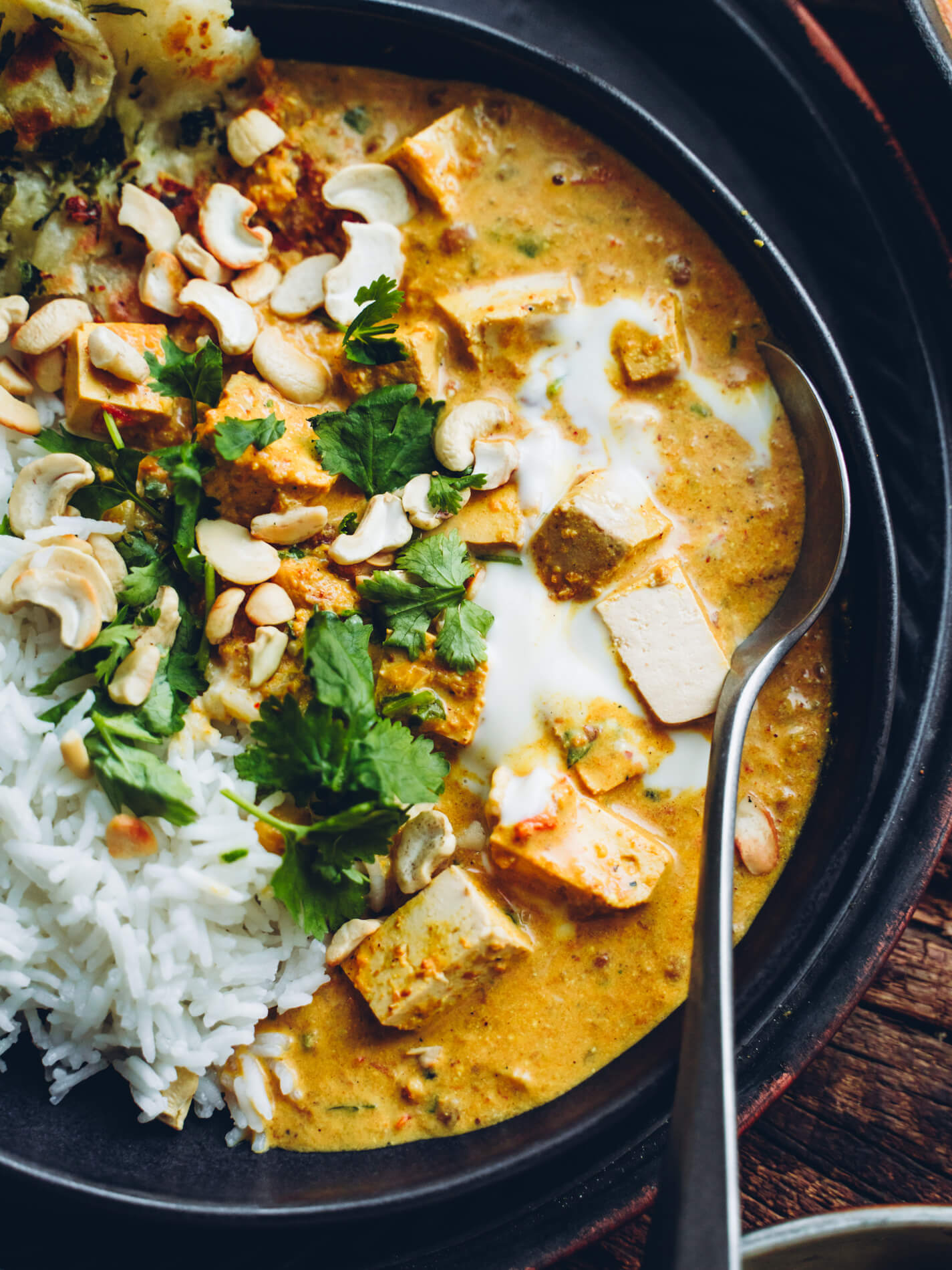 Shahi Paneer tofulla. vegaaninen