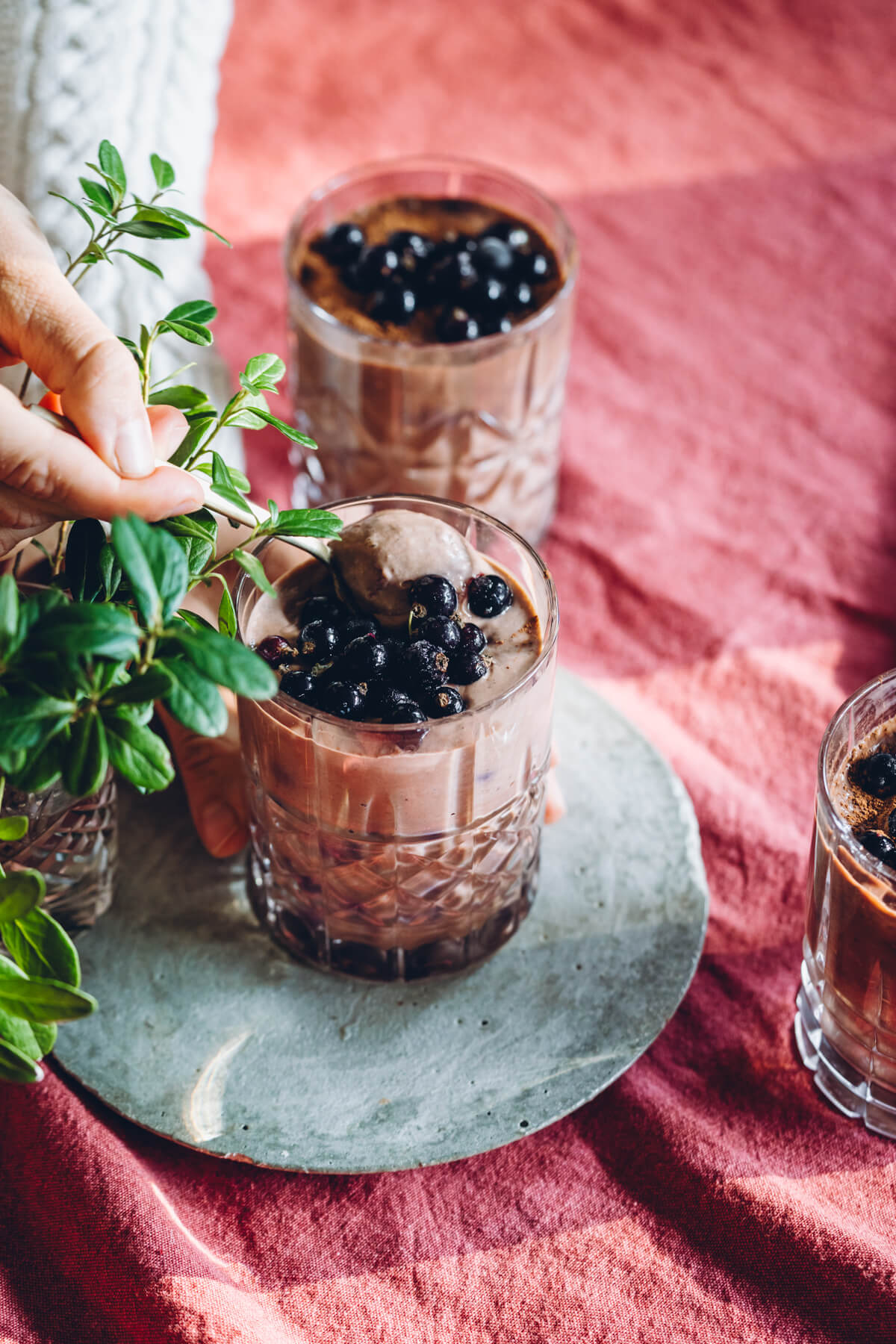 Suklaa-proteiinivanukas. Vegaaninen