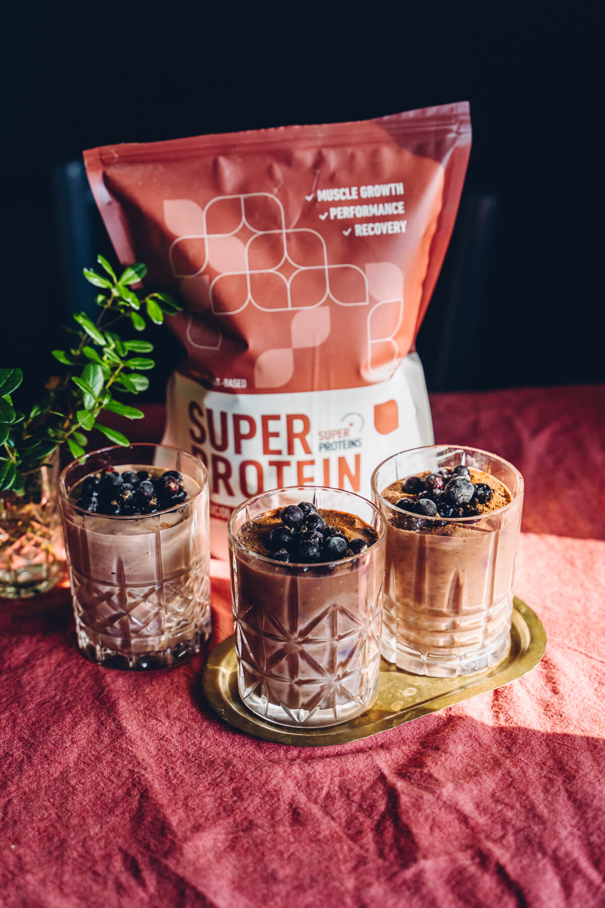 Suklaa-proteiinivanukas. Vegaaninen