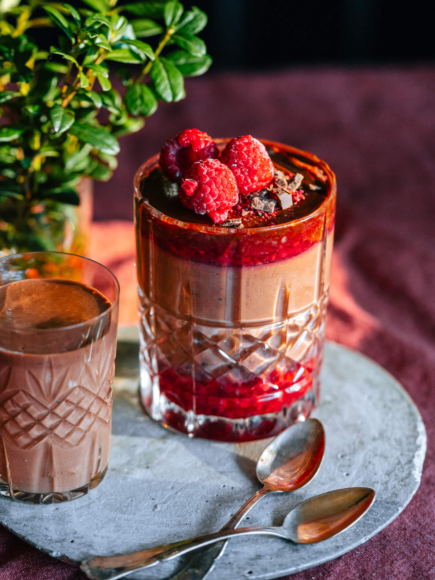 Suklaa-proteiinivanukas. Vegaaninen