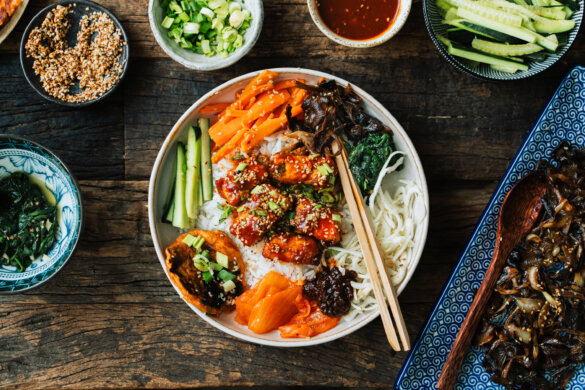 Korealainen illallinen. Bibimbap