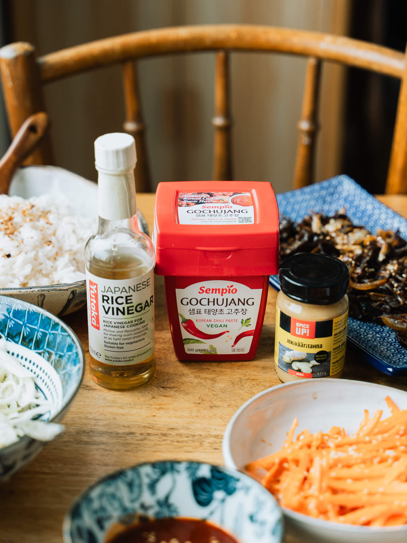 Korealainen illallinen. Bibimbap